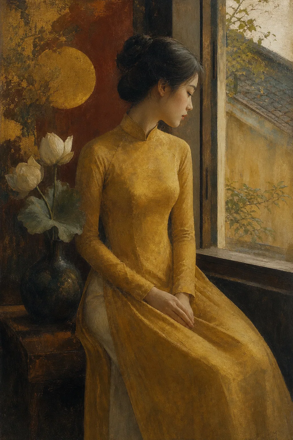 Painting: Maiden by the Window